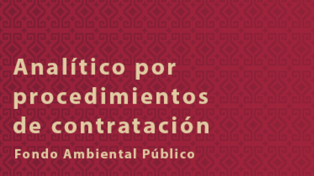 Analítico por procedimientos de contratación, Fondo Ambiental Público